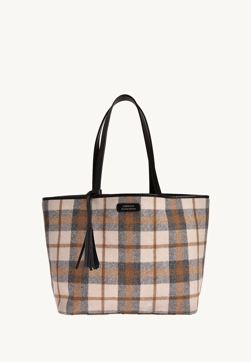 MAUREEN - Wool & leather shopper bag