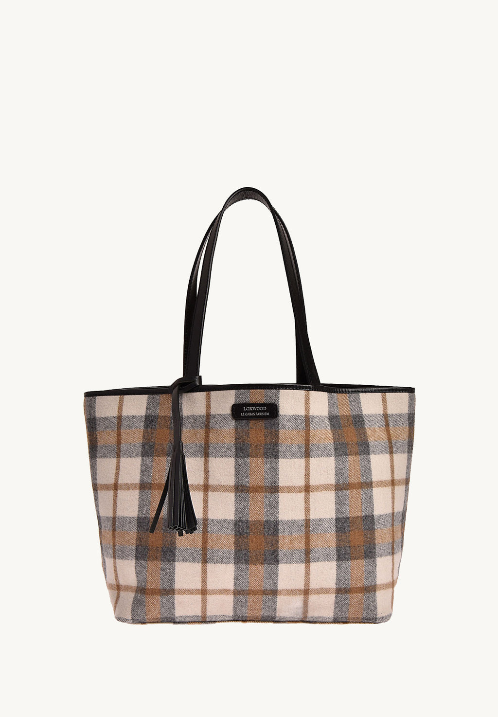 MAUREEN - Wool & leather shopper bag