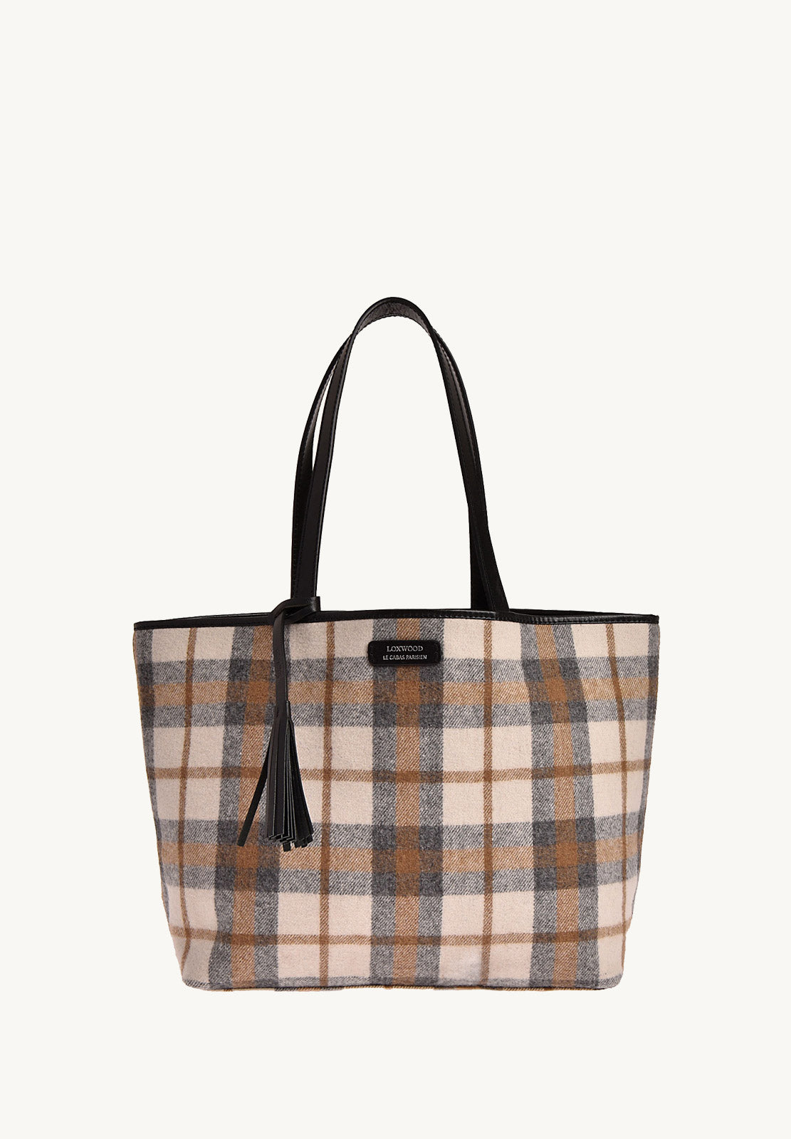 MAUREEN - Wool & leather shopper bag