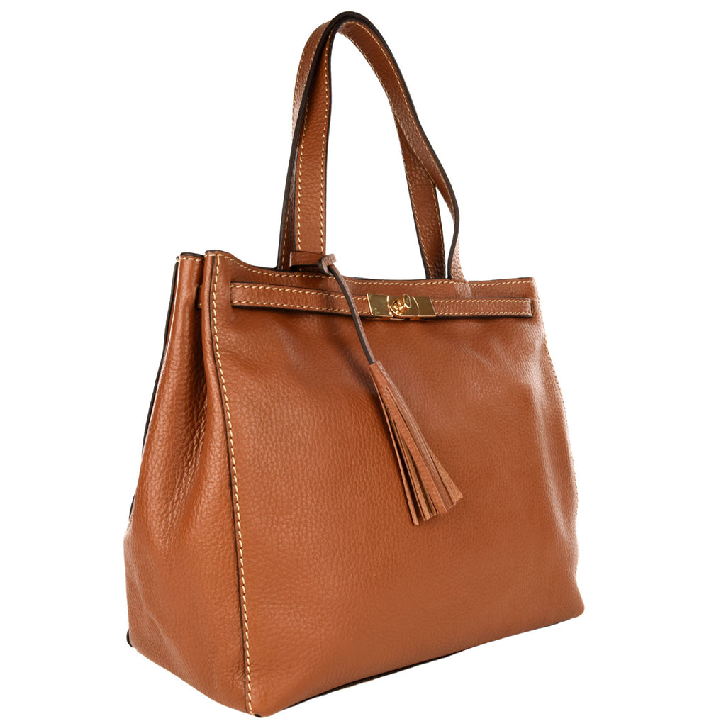 ARMANCE - Grained leather handbag