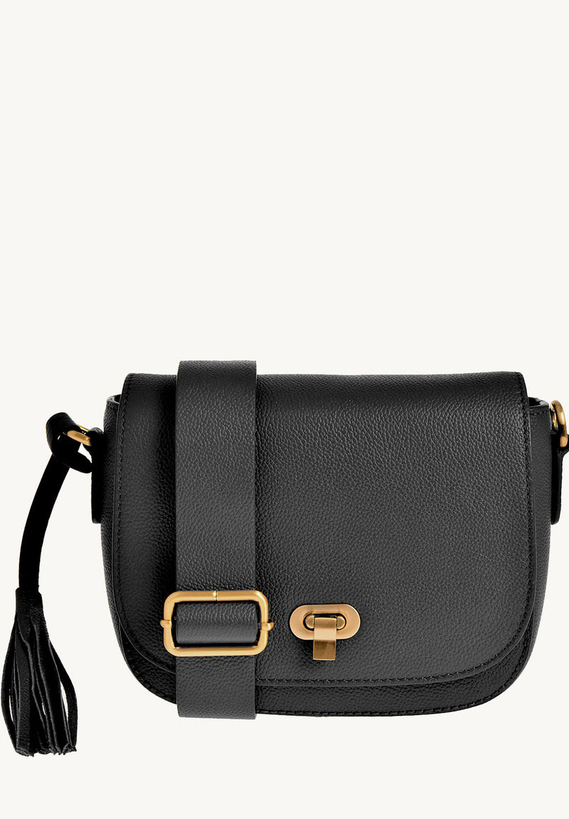 MARNIE - Grained leather messenger bag