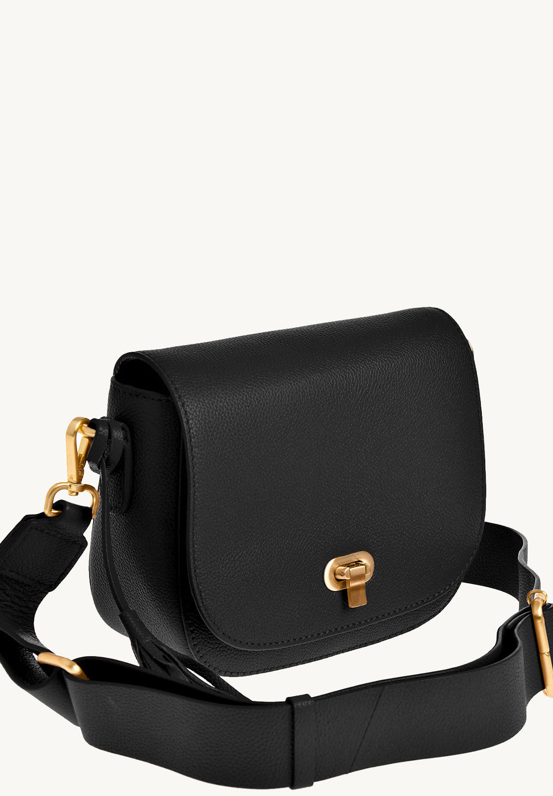 MARNIE - Grained leather messenger bag
