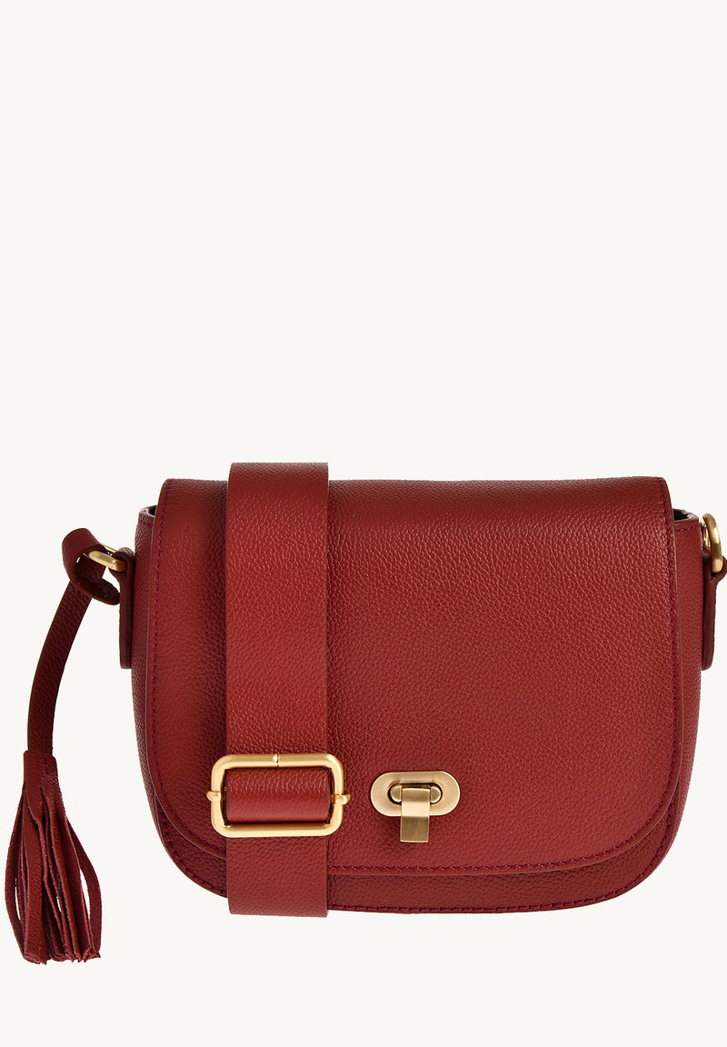 MARNIE - Grained leather messenger bag