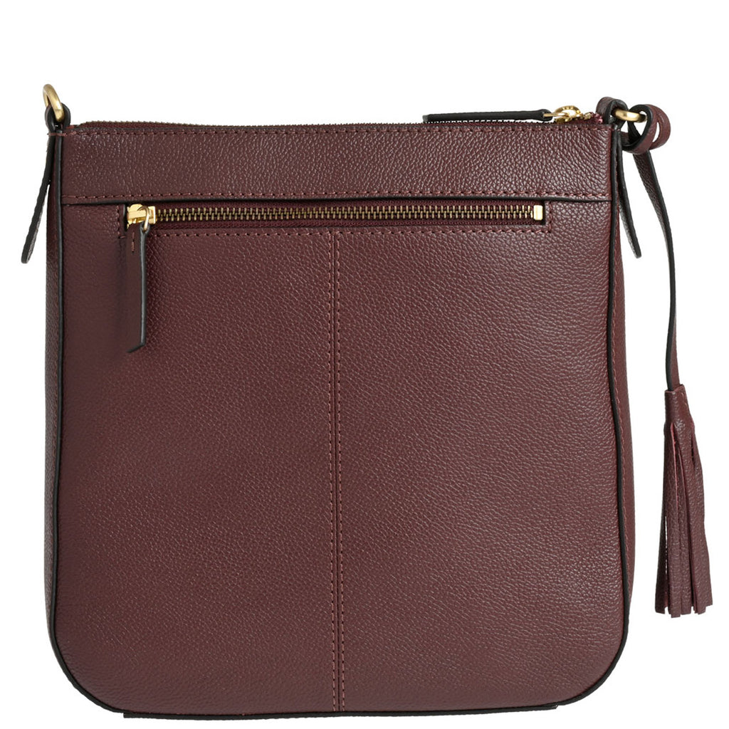 IVY - Messenger bag in contrasting hand-stitched grained leather