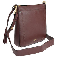 IVY - Messenger bag in contrasting hand-stitched grained leather