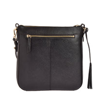 IVY - Messenger bag in contrasting hand-stitched grained leather