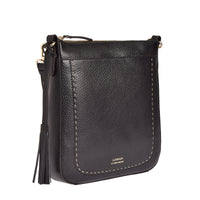 IVY - Messenger bag in contrasting hand-stitched grained leather