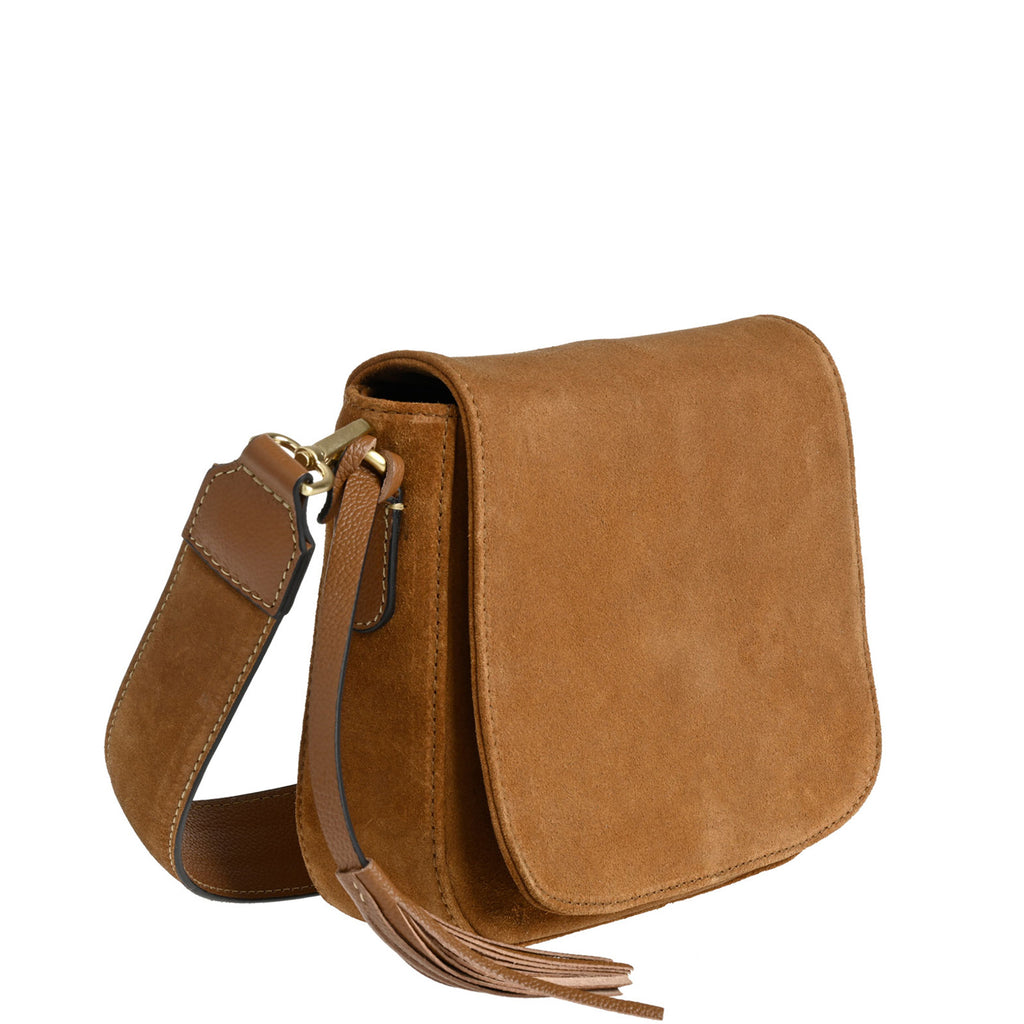 Ehla - Suede Cognac Bag