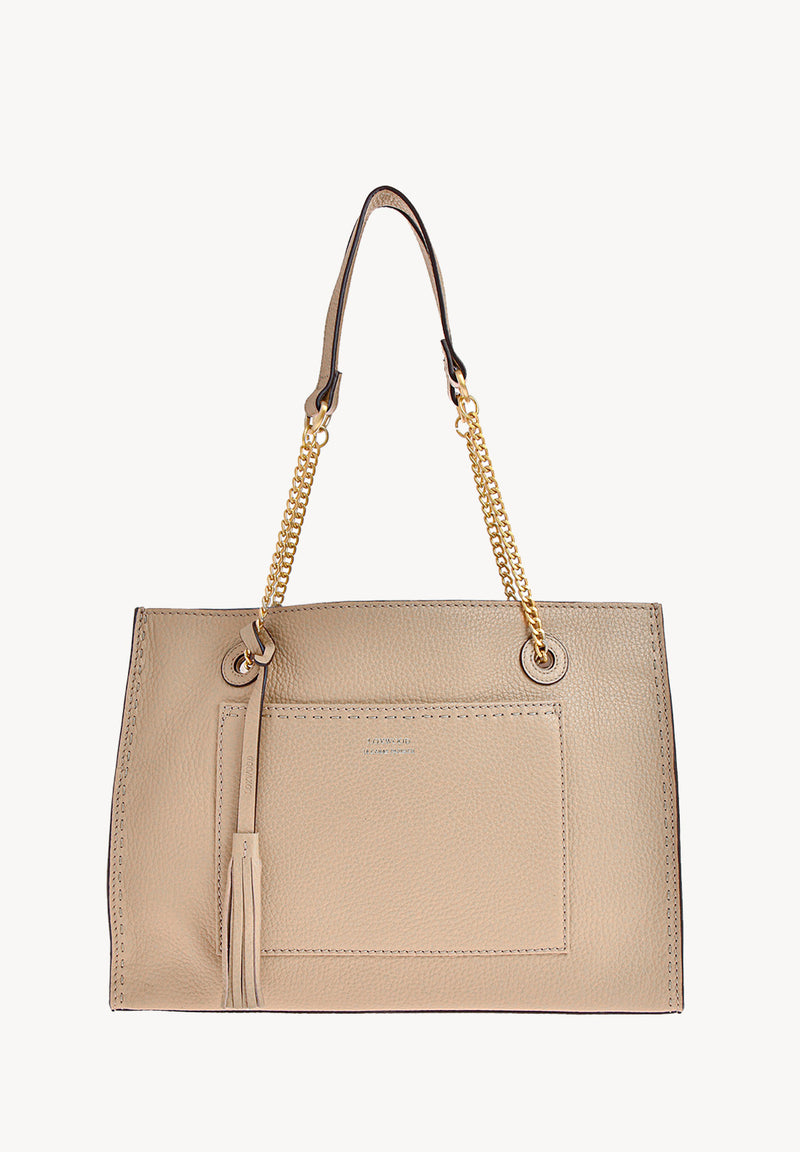 JOHANNA - Sac en cuir grainé avec chaînes