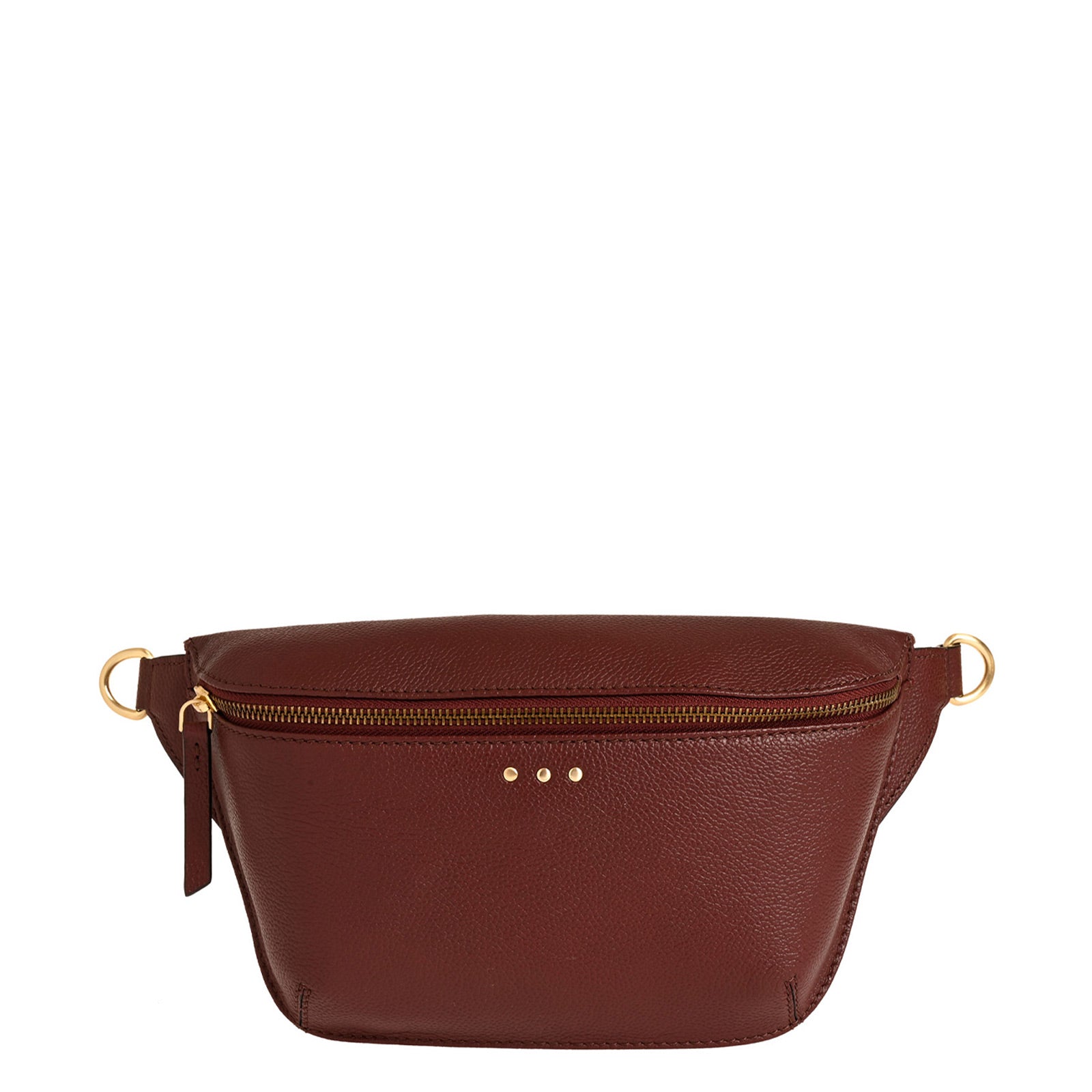 GAYA - Sac banane en cuir grainé