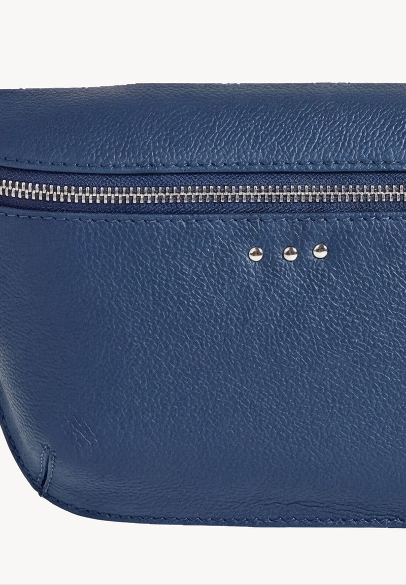 GAYA - Blue Jean grained leather belt bag