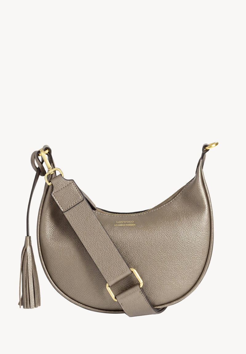 ALBANE - Sac demi lune en cuir grainé
