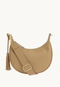 ALBANE - Sac demi lune en cuir grainé