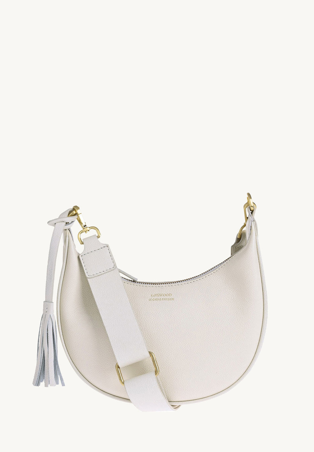 ALBANE - Sac demi lune en cuir grainé