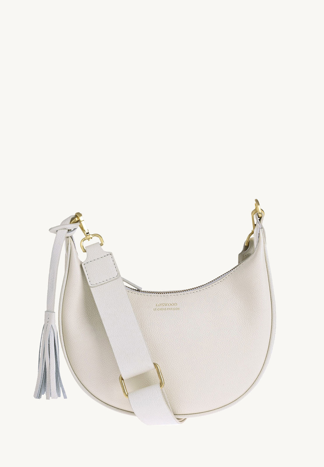 ALBANE - Sac demi lune en cuir grainé