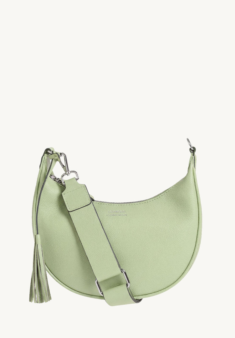 ALBANE - Half-moon bag in grained leather