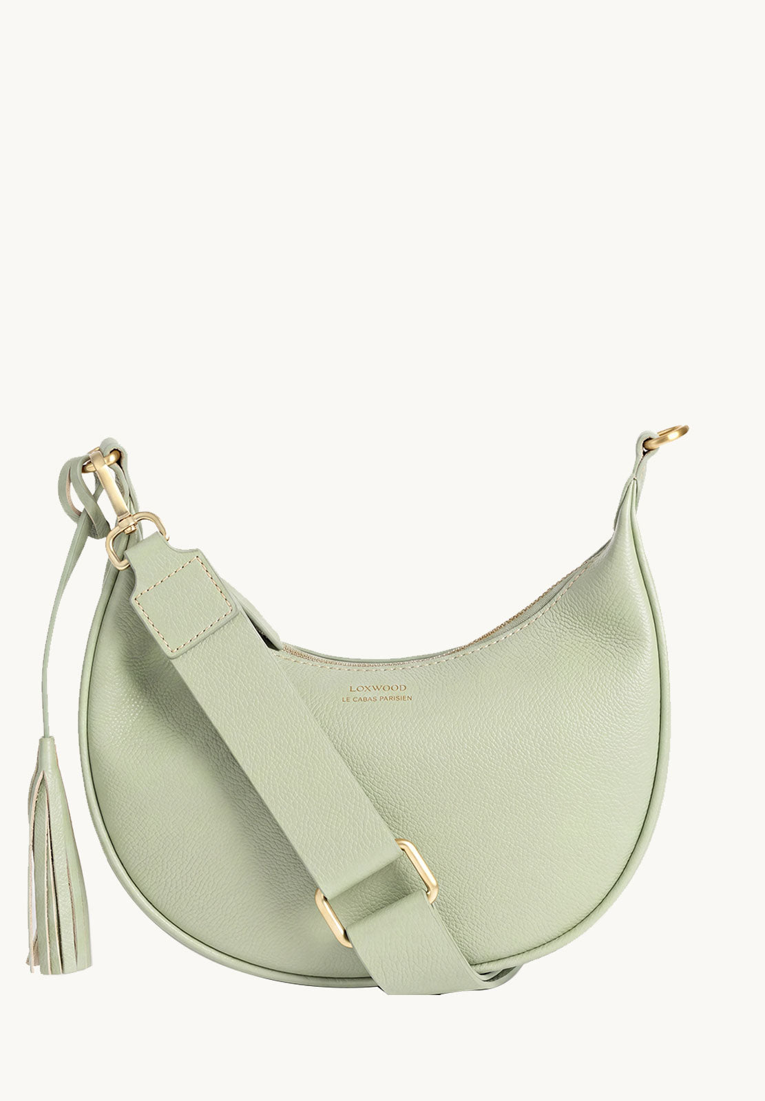 ALBANE - Sac demi lune en cuir grainé