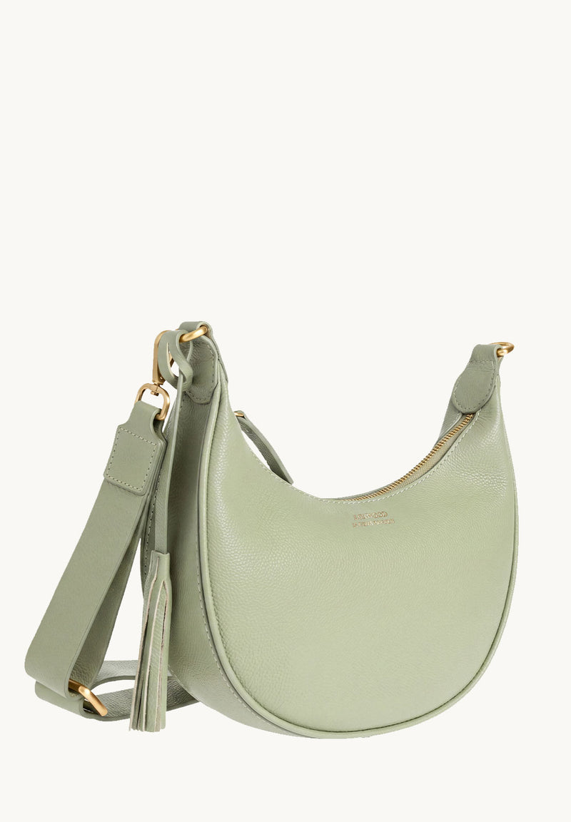 ALBANE - Sac demi lune en cuir grainé
