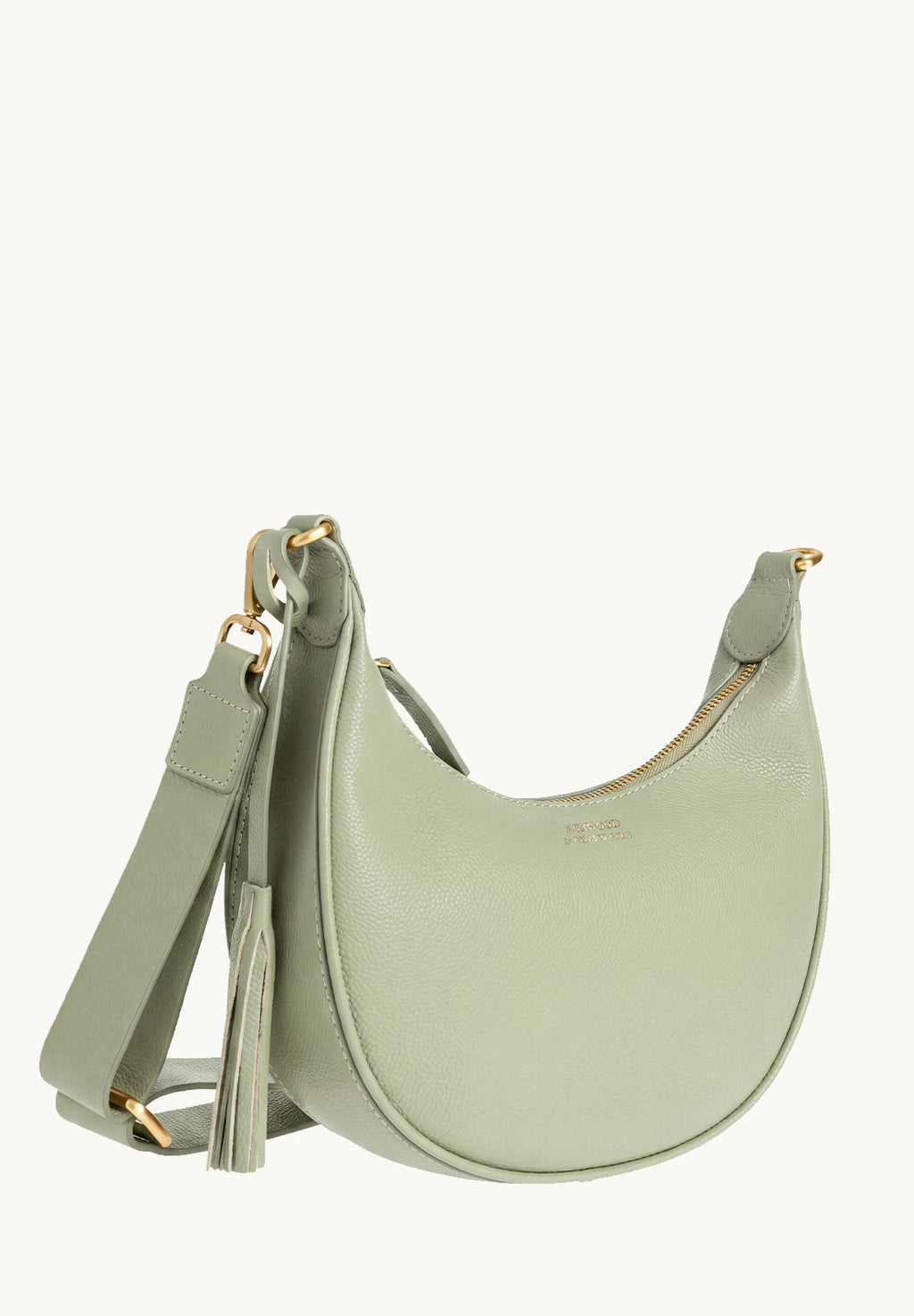ALBANE - Sac demi lune en cuir grainé