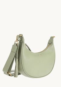 ALBANE - Sac demi lune en cuir grainé