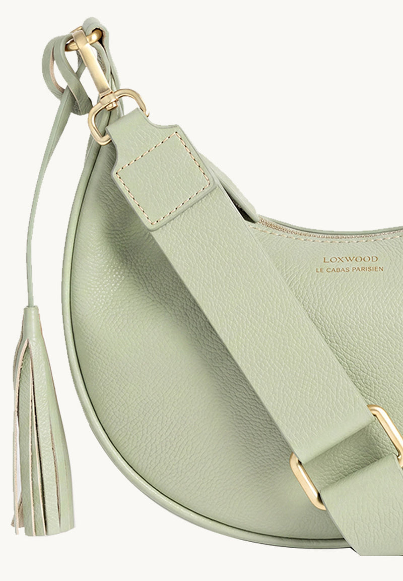 ALBANE - Sac demi lune en cuir grainé