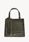 SIMONE - Crocodile embossed leather tote bag