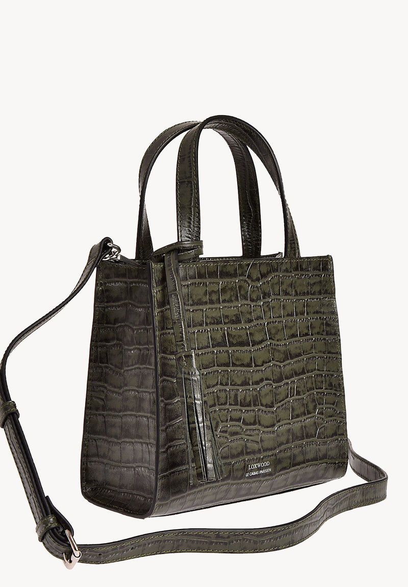 SIMONE - Cabas en cuir embossé croco