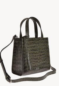 SIMONE - Crocodile embossed leather tote bag