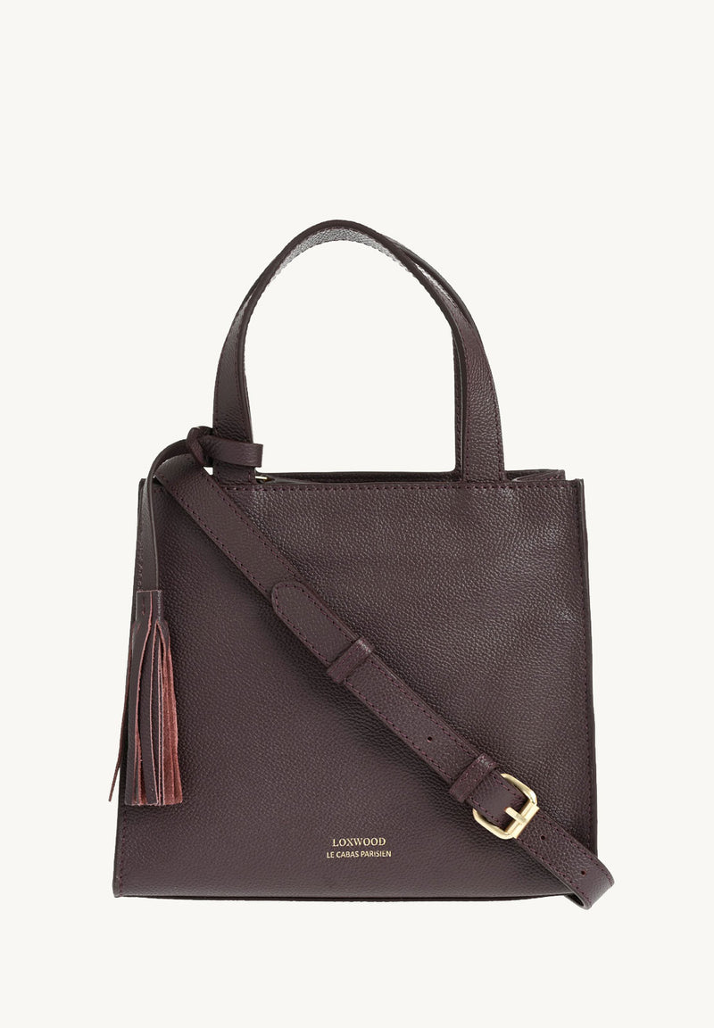 SIMONE - Grained leather tote bag