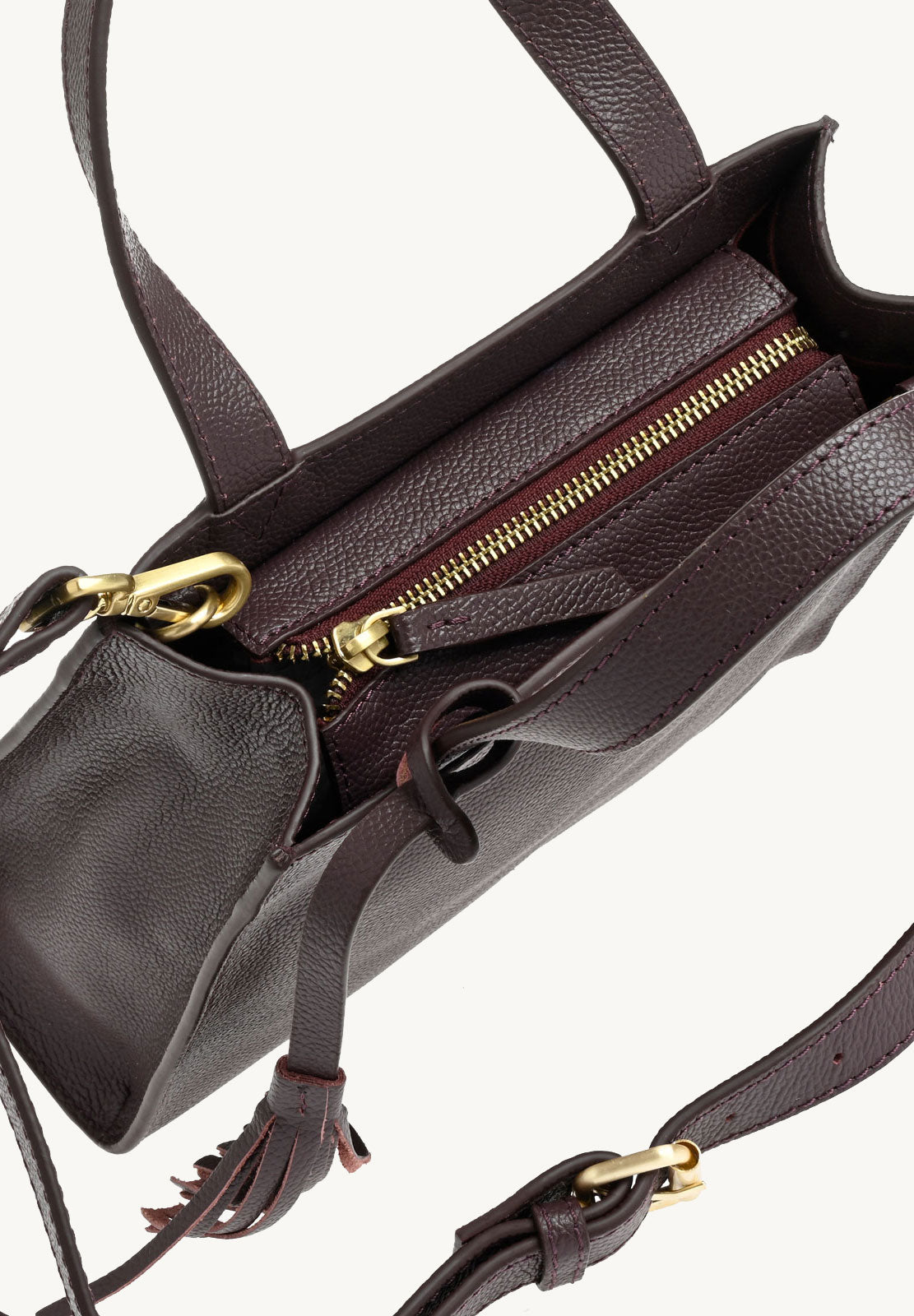 SIMONE - Grained leather tote bag