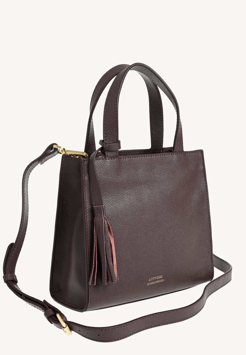 SIMONE - Grained leather tote bag