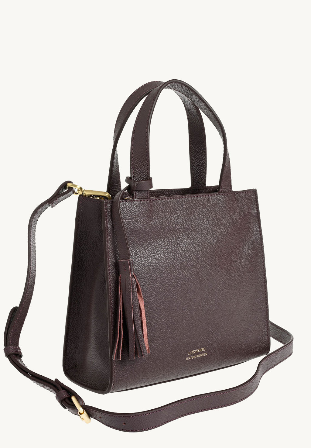 SIMONE - Grained leather tote bag