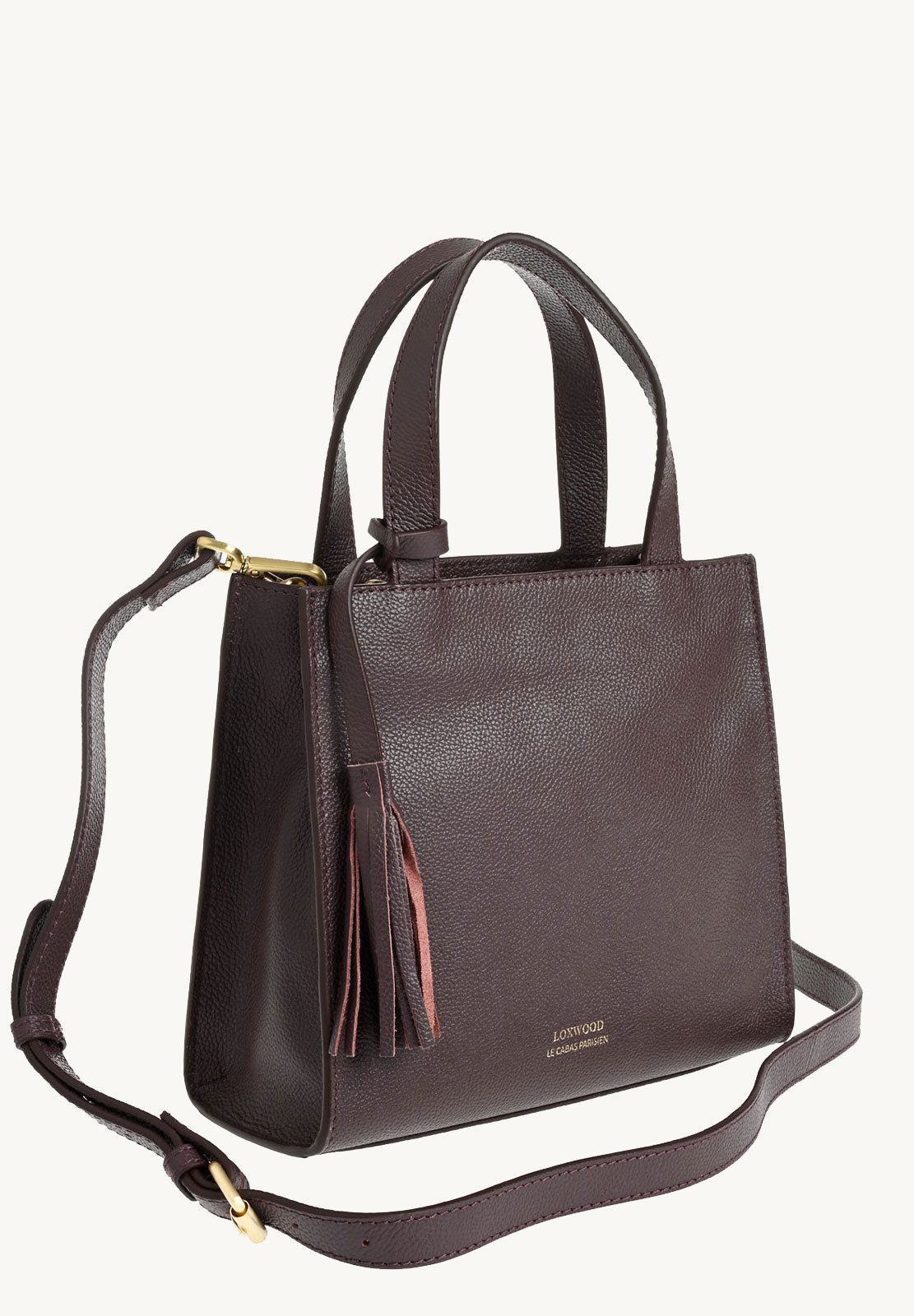 SIMONE - Grained leather tote bag