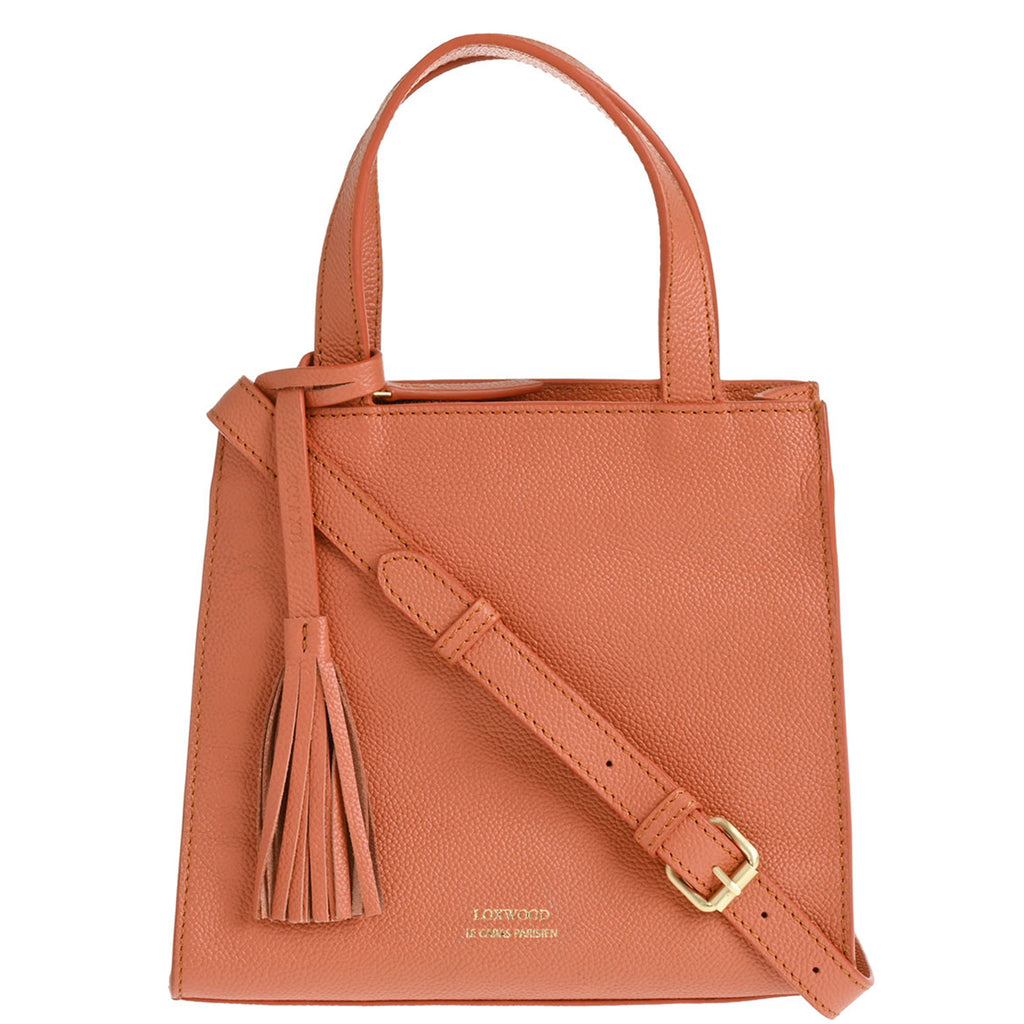 SIMONE - Grained leather tote bag