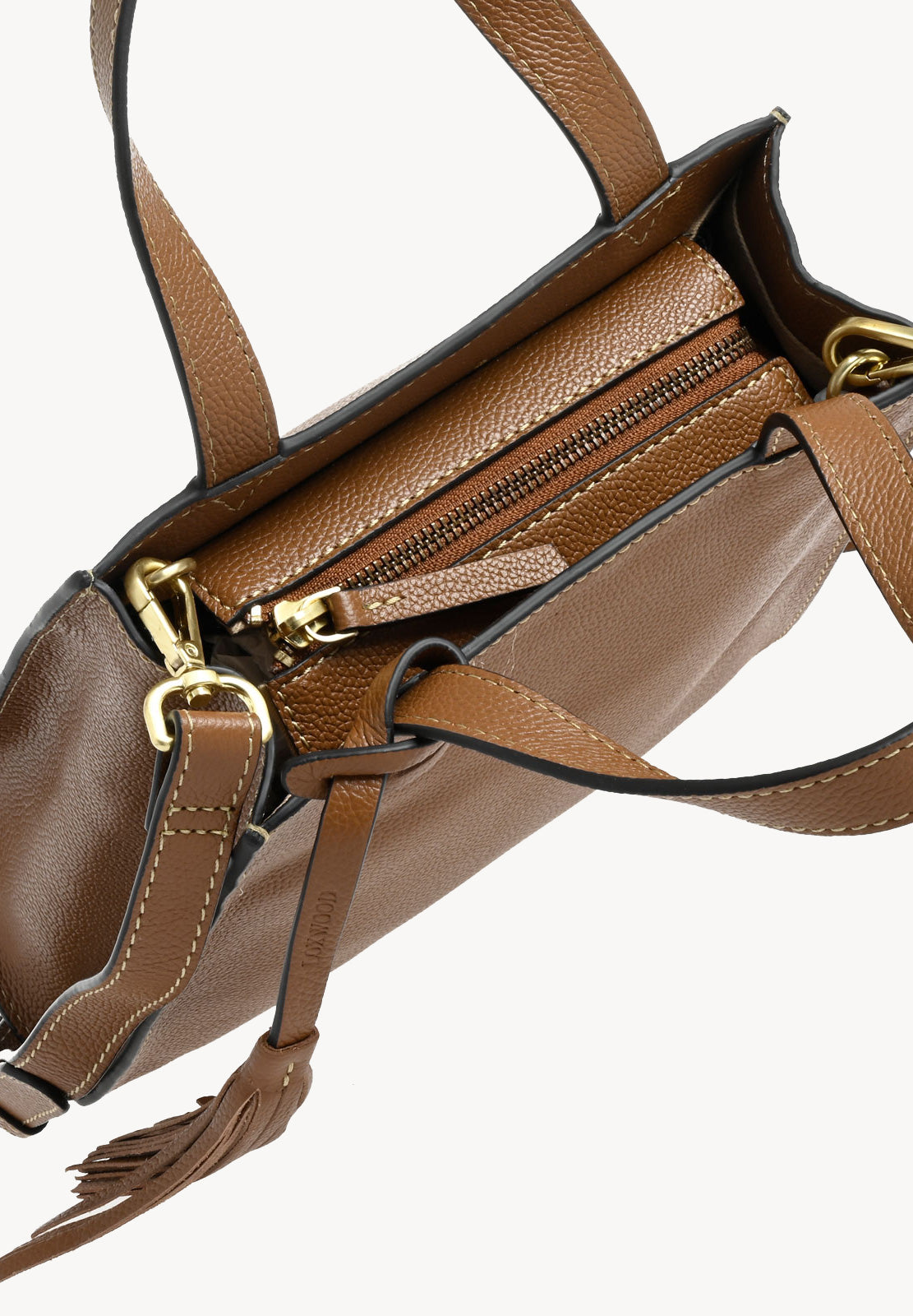 SIMONE - Grained leather tote bag