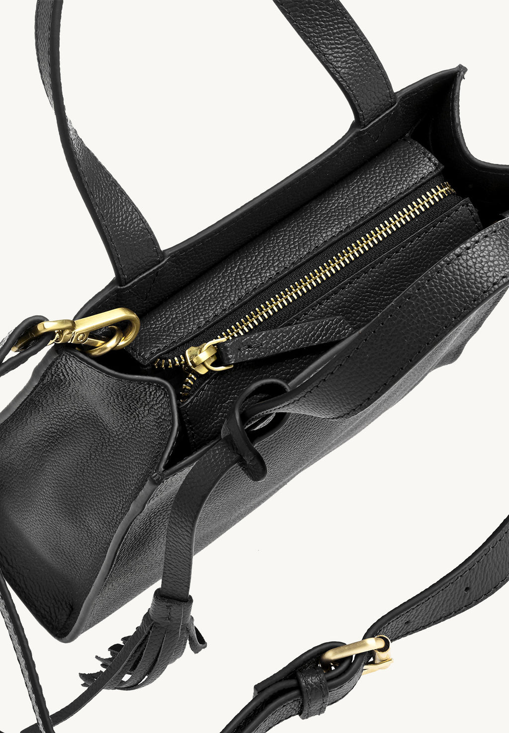 SIMONE - Grained leather tote bag