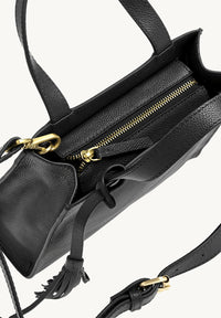SIMONE - Grained leather tote bag