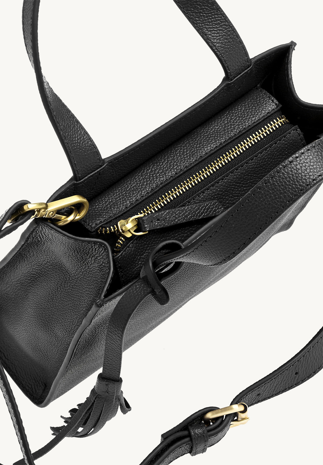 SIMONE - Grained leather tote bag