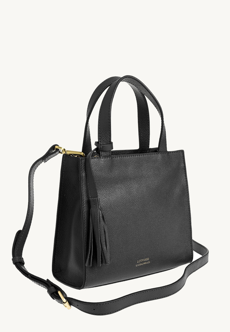 SIMONE - Grained leather tote bag