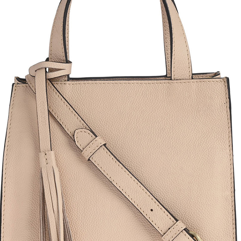 SIMONE - Grained leather tote bag