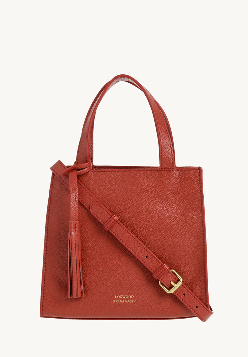 SIMONE - Opera grained leather tote bag