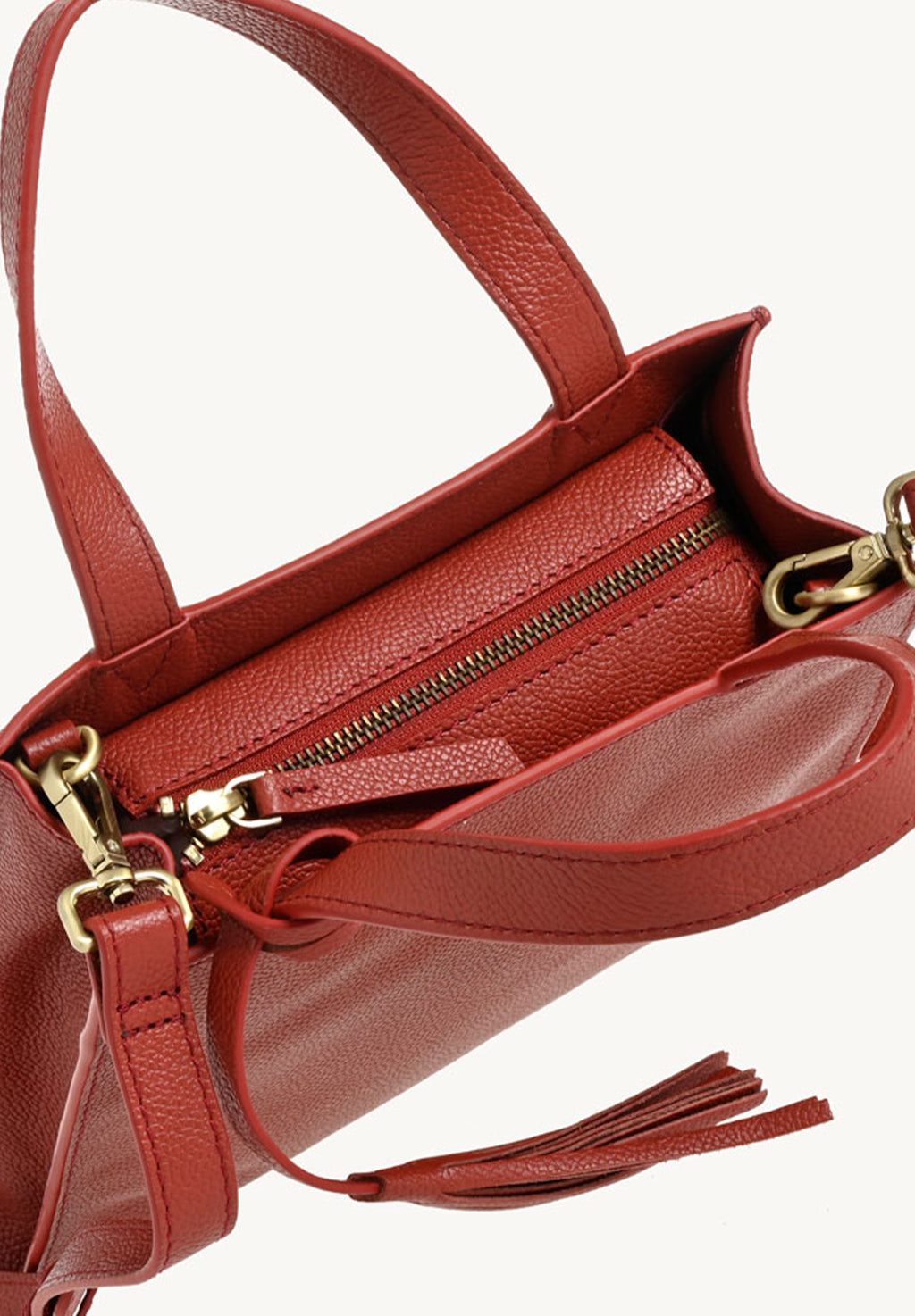SIMONE - Opera grained leather tote bag