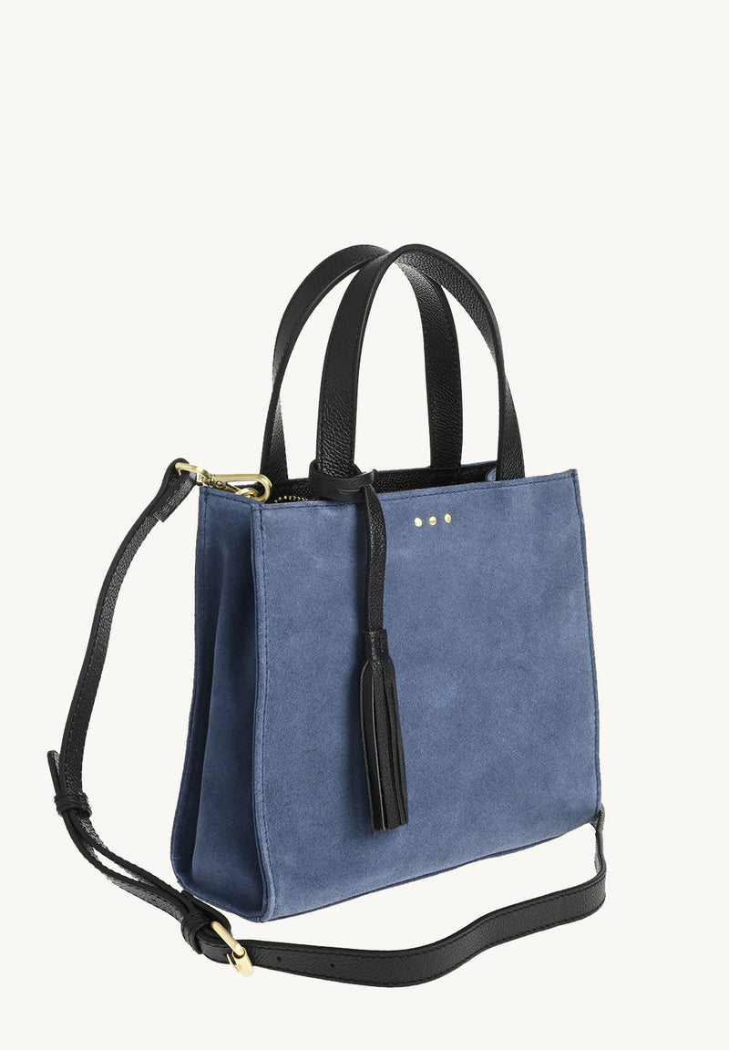 SIMONE - Cabas en cuir velours