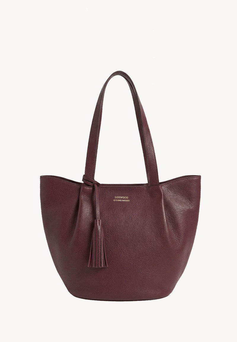 ALMA - Sac zippé porté épaule en cuir grainé