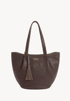 ALMA - Sac zippé porté épaule en cuir grainé