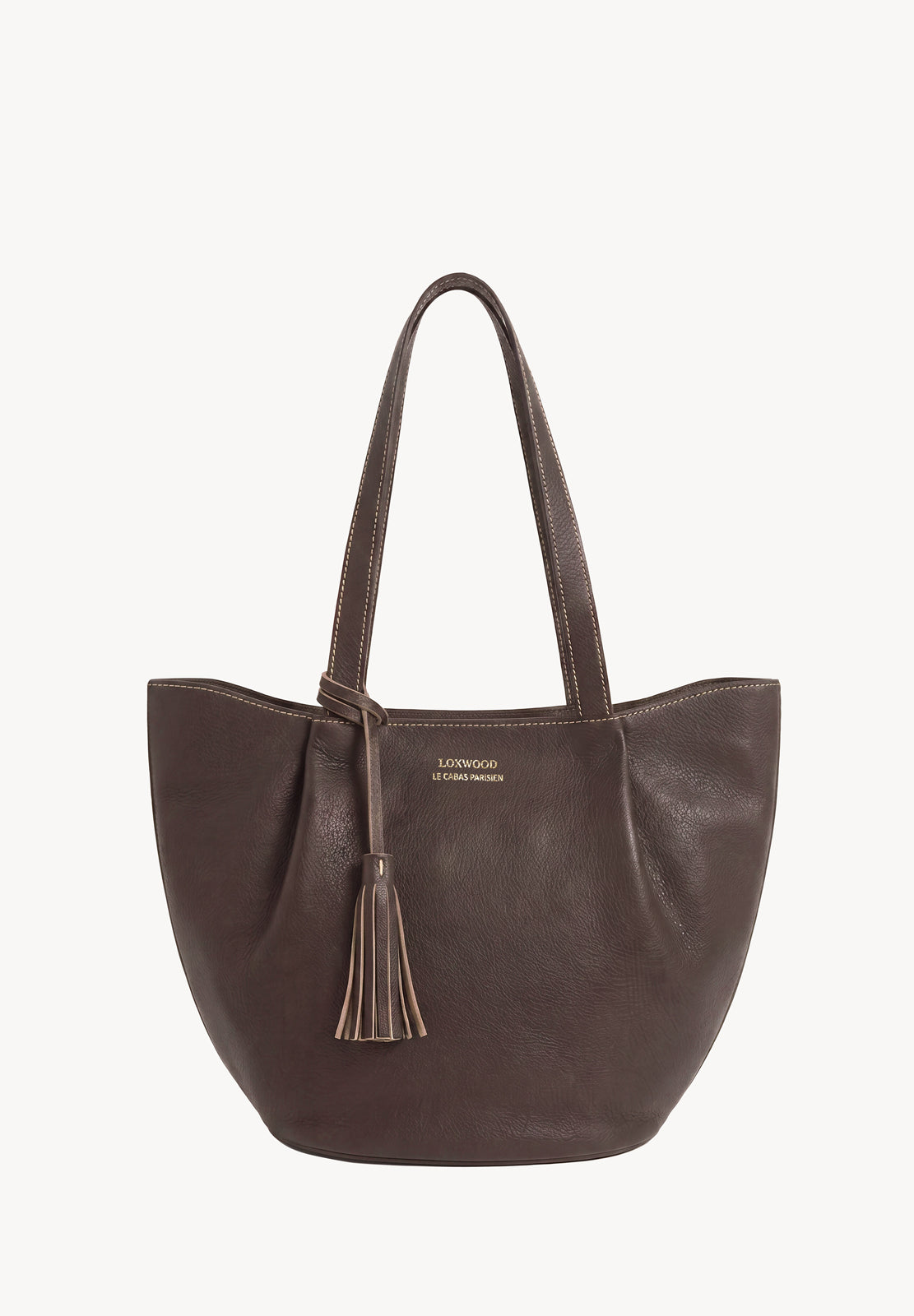 ALMA - Sac zippé porté épaule en cuir grainé