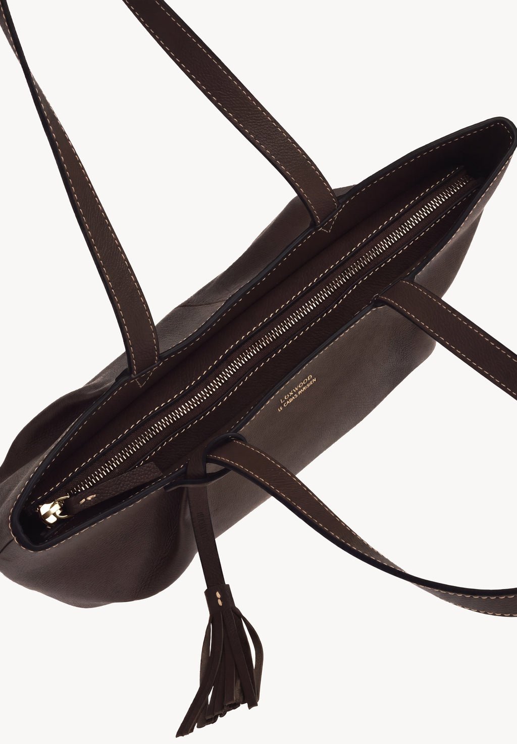 ALMA - Sac zippé porté épaule en cuir grainé
