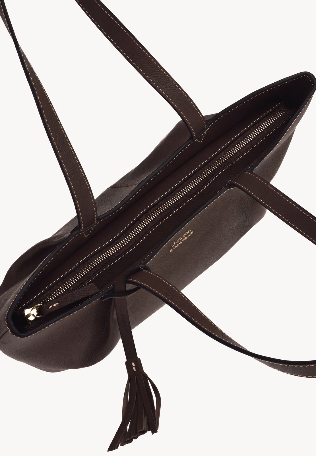 ALMA - Sac zippé porté épaule en cuir grainé