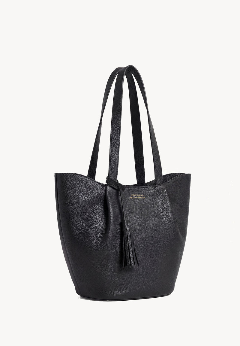 ALMA - Sac zippé porté épaule en cuir grainé