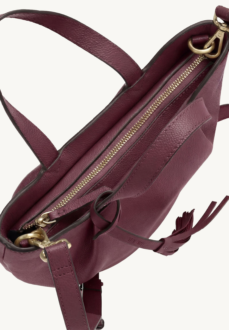 Baby ALMA - Petit sac zippé porté épaule cuir grainé